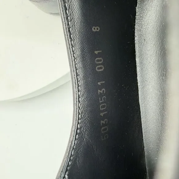 Hugo Boss Men’s 8 Black Leather Derby Wingtip Dress Shoes Woven Panels Lace-Up - Picture 7 of 8